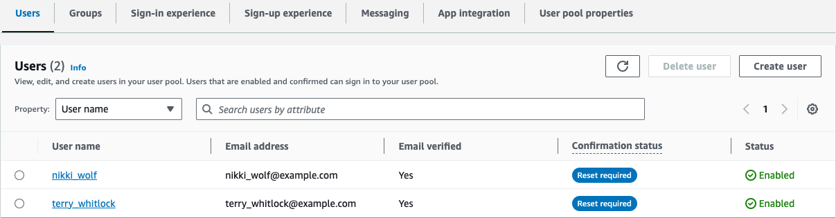 Figure 4: View imported user