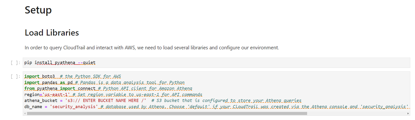 Figure 3: Load the Python libraries in the notebook