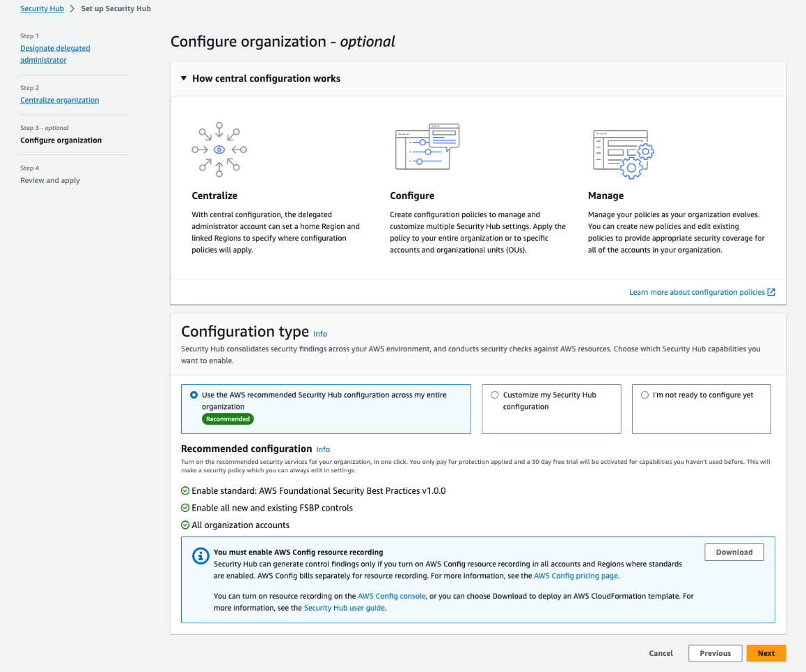 Figure 3: Step 3 – creating your first policy