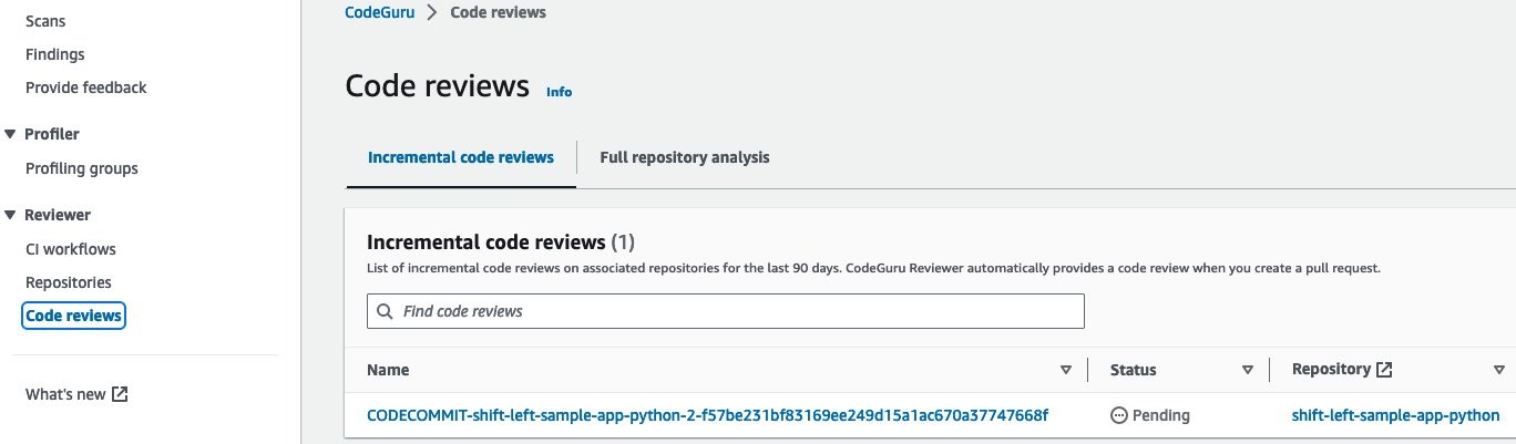 Figure 13: CodeGuru Code review