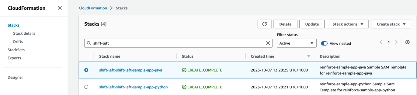 Figure 18: Delete repository stack