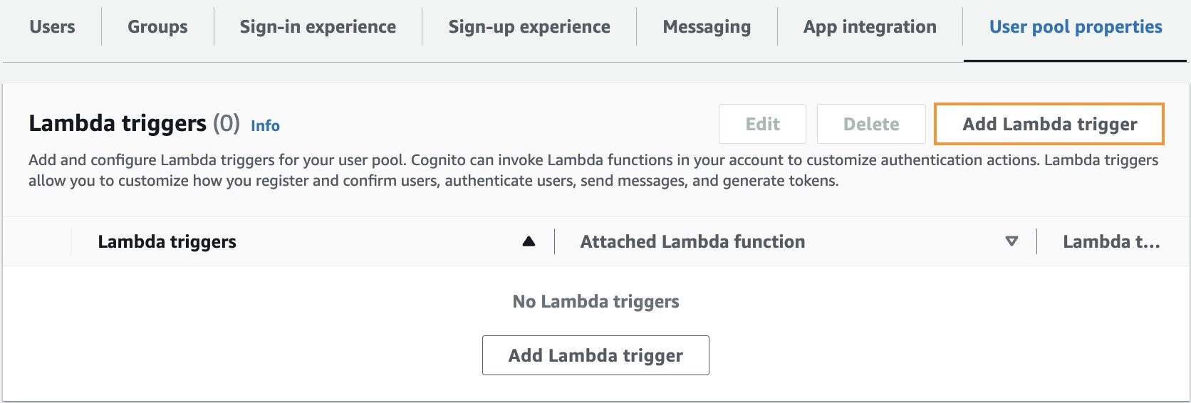 Figure 2: Add Lambda trigger