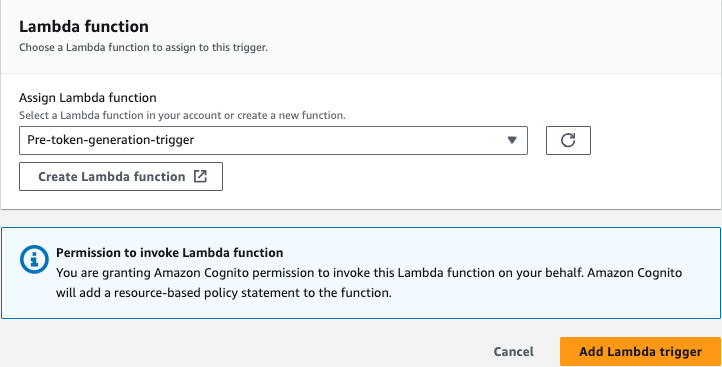 Figure 4: Add Lambda trigger