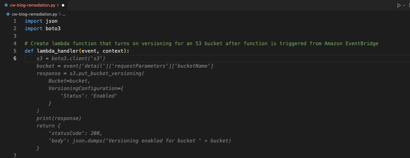 Figure 3: Generation of Lambda handler