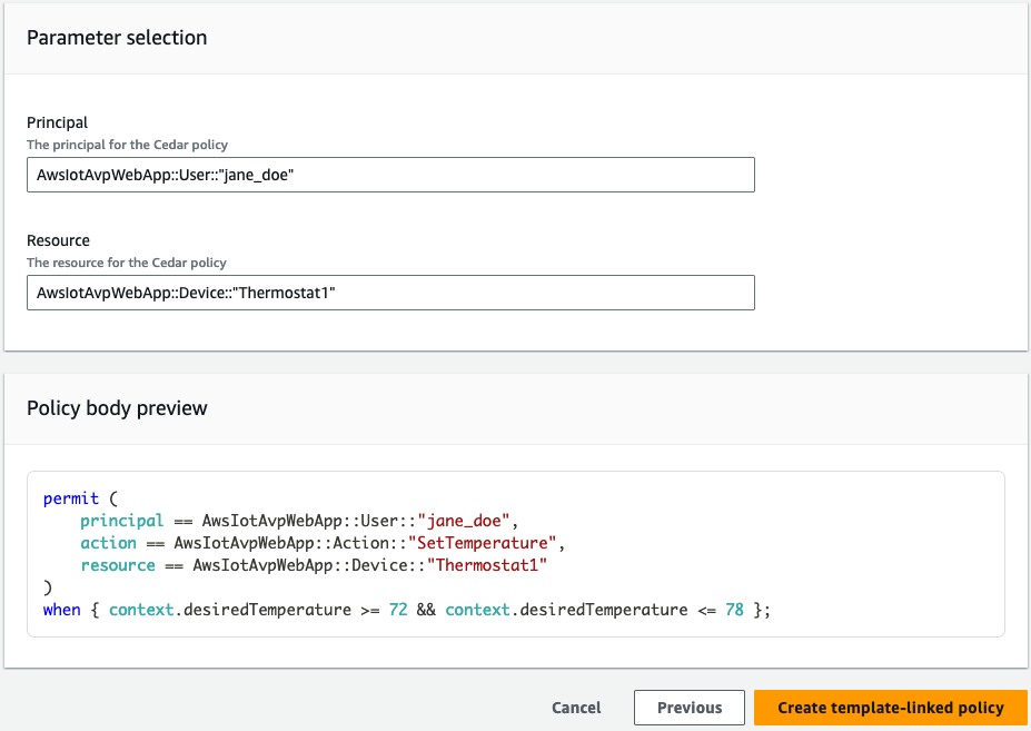 Figure 14: Create guest user template-linked policy