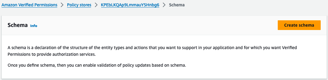 Figure 3: Create a schema