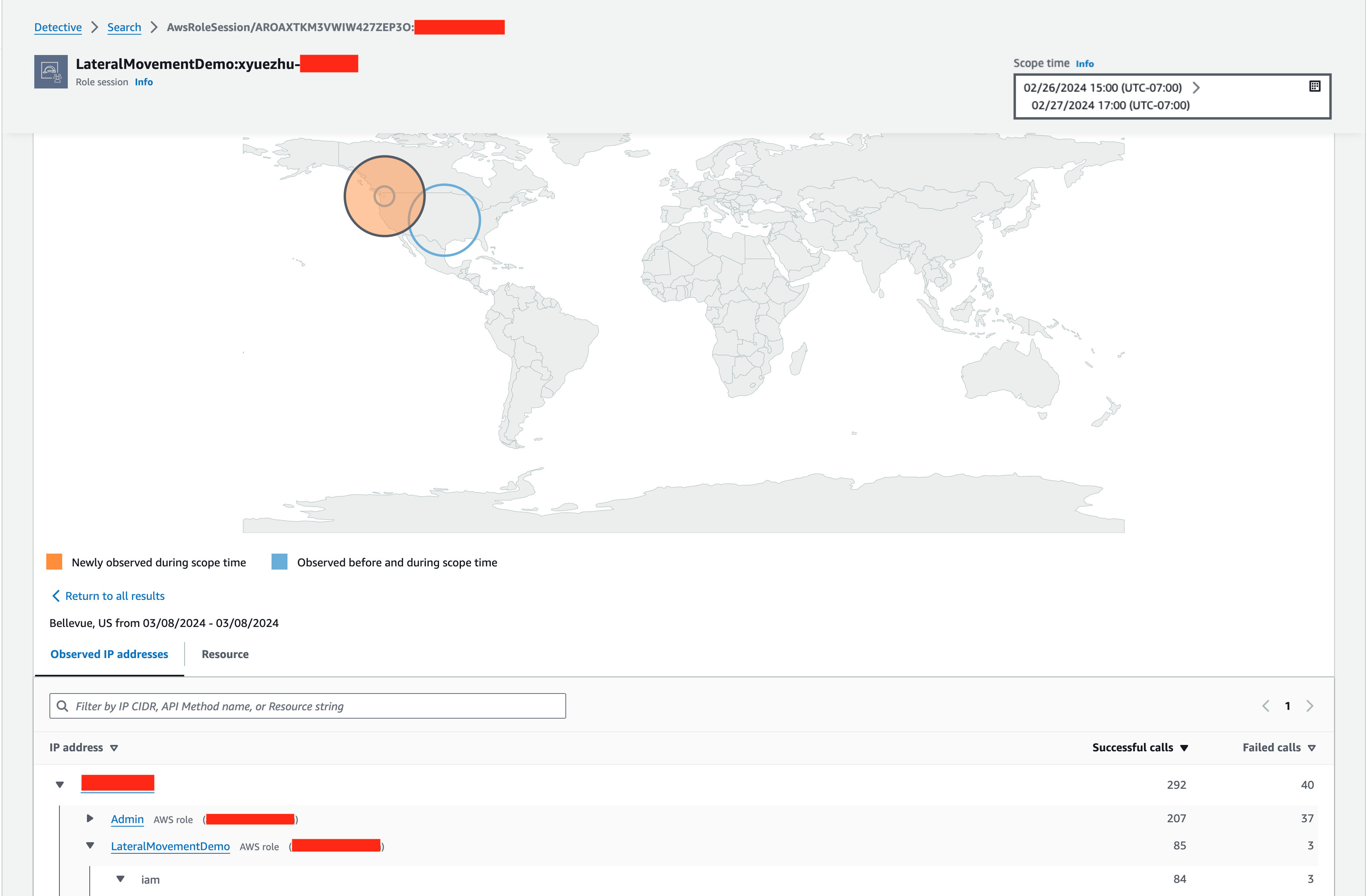 Figure 3: Detective’s Newly observed geolocations panel expanded on details