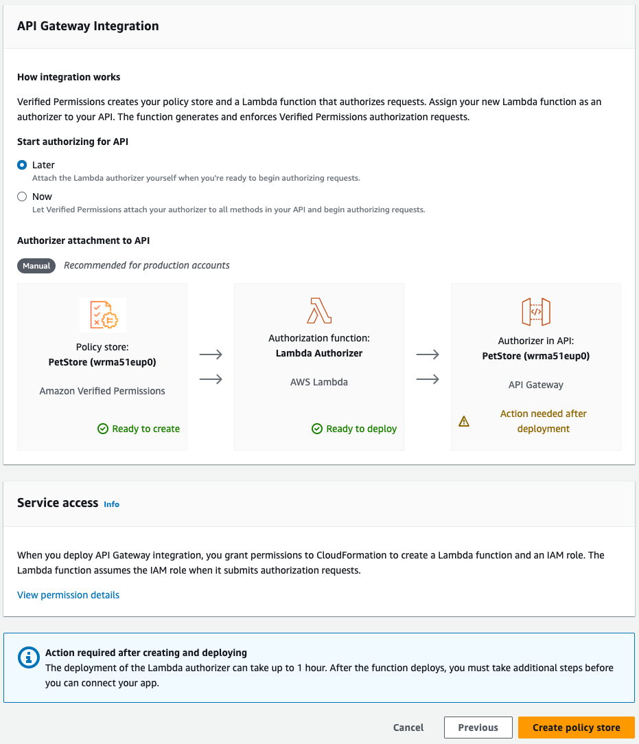 Figure 12: Enable API Gateway integration