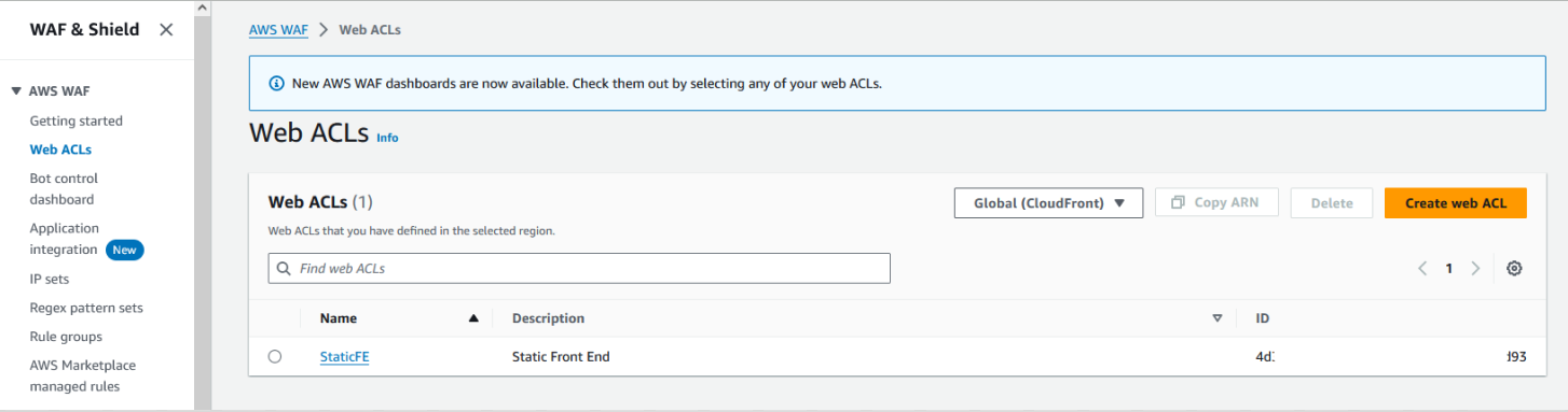 Figure 1: AWS WAF web ACLs