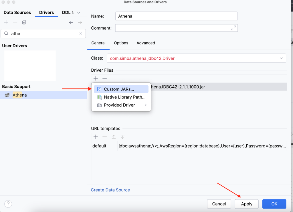 Figure 13: Add database driver files