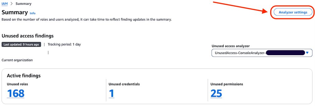 Figure 9: IAM Access Analyzer summary dashboard