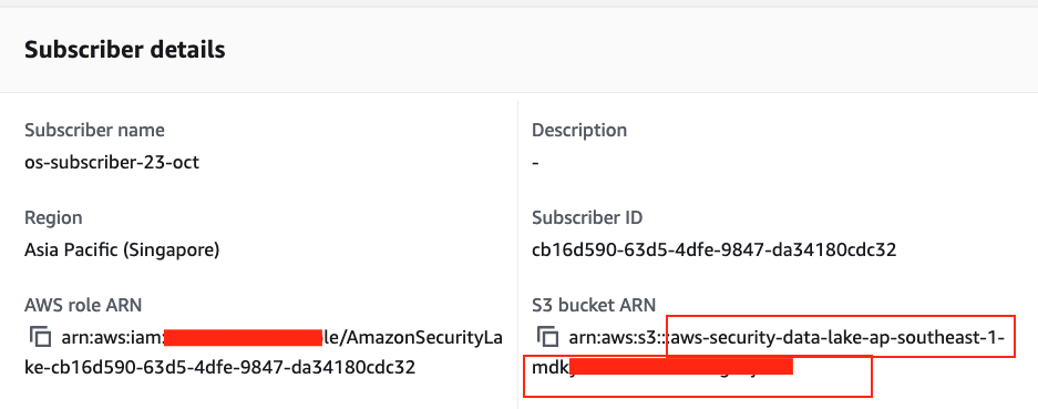 Figure 4: Derive the S3 bucket name from the Subscriber details page