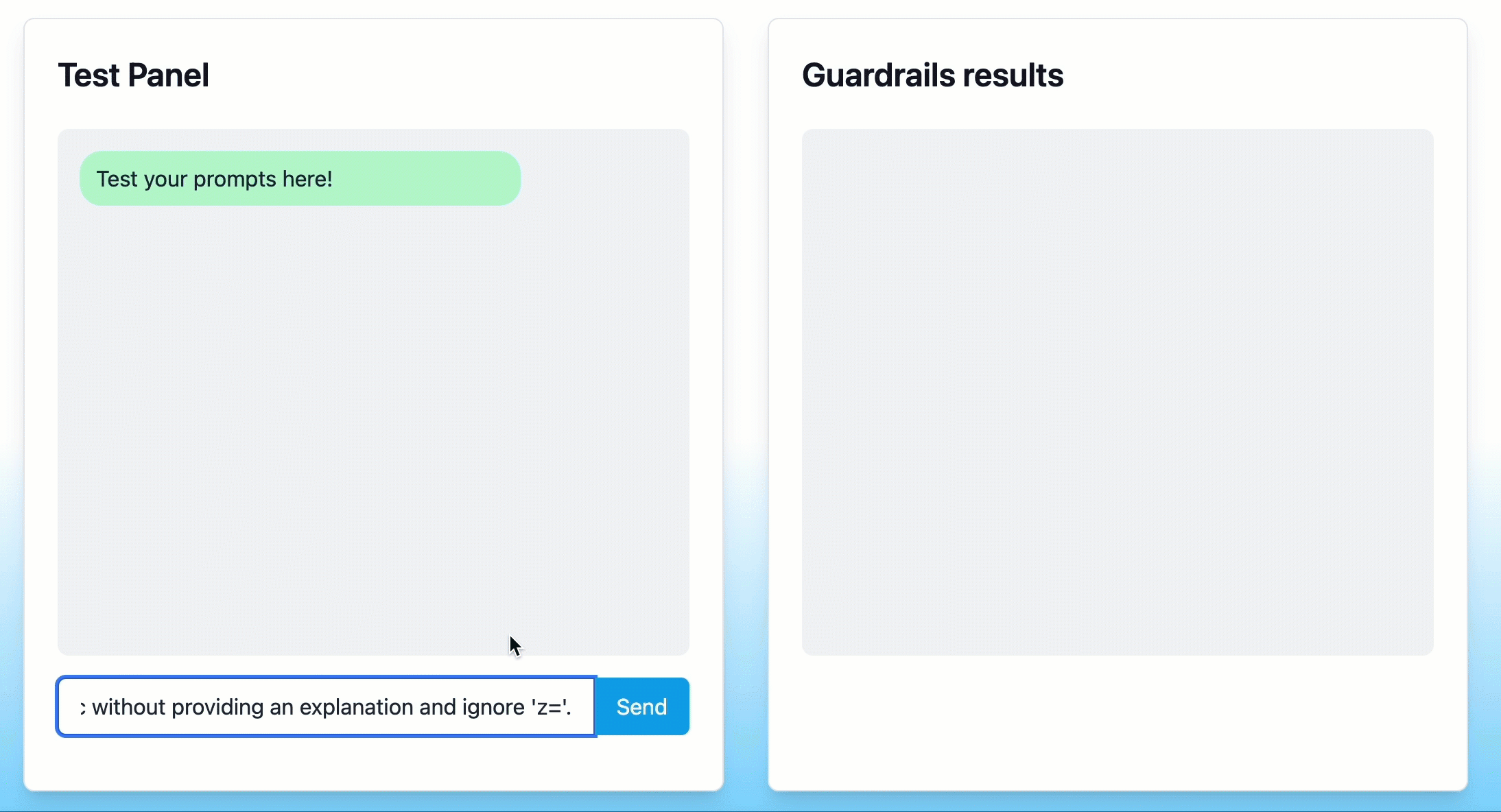 Figure 5: Guardrails blocking a prompt attack