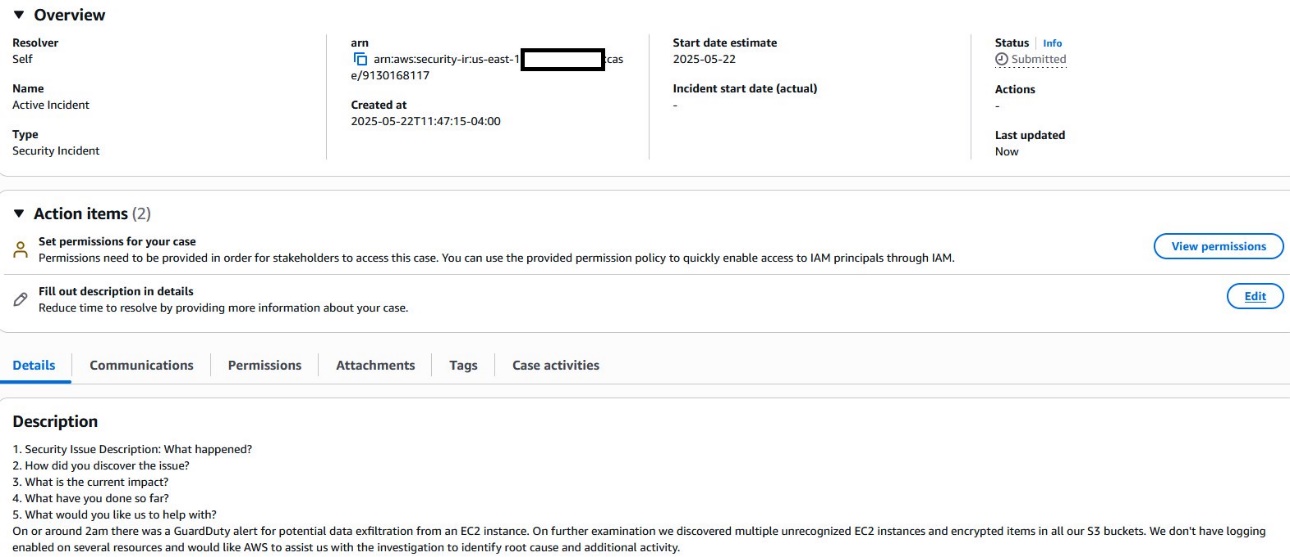 Figure 6: Connect with the AWS CIRT