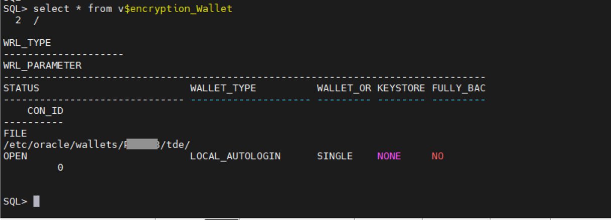Figure 2: Verify that the wallet status is OPEN