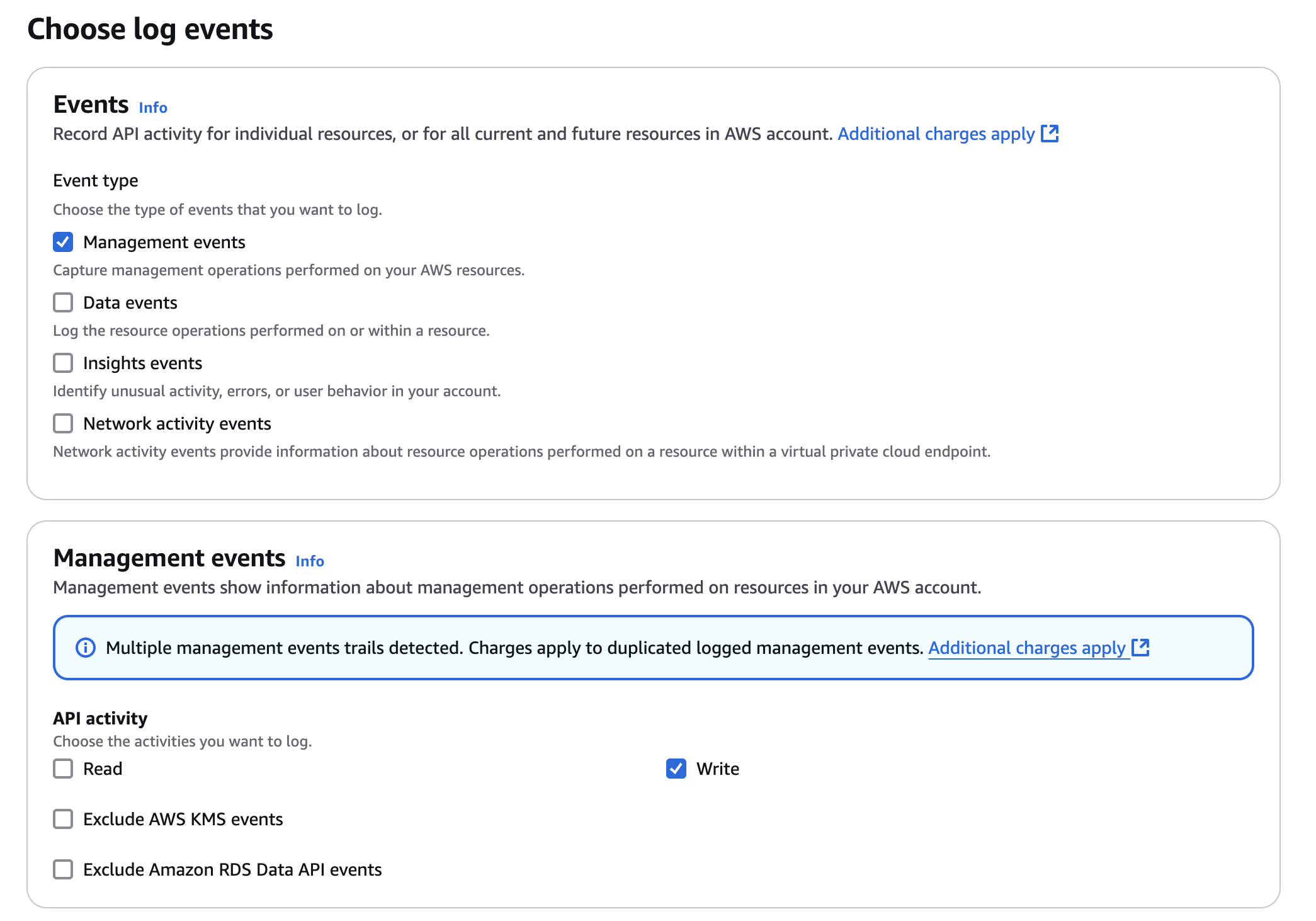 Figure 6: Create a CloudTrail trail
