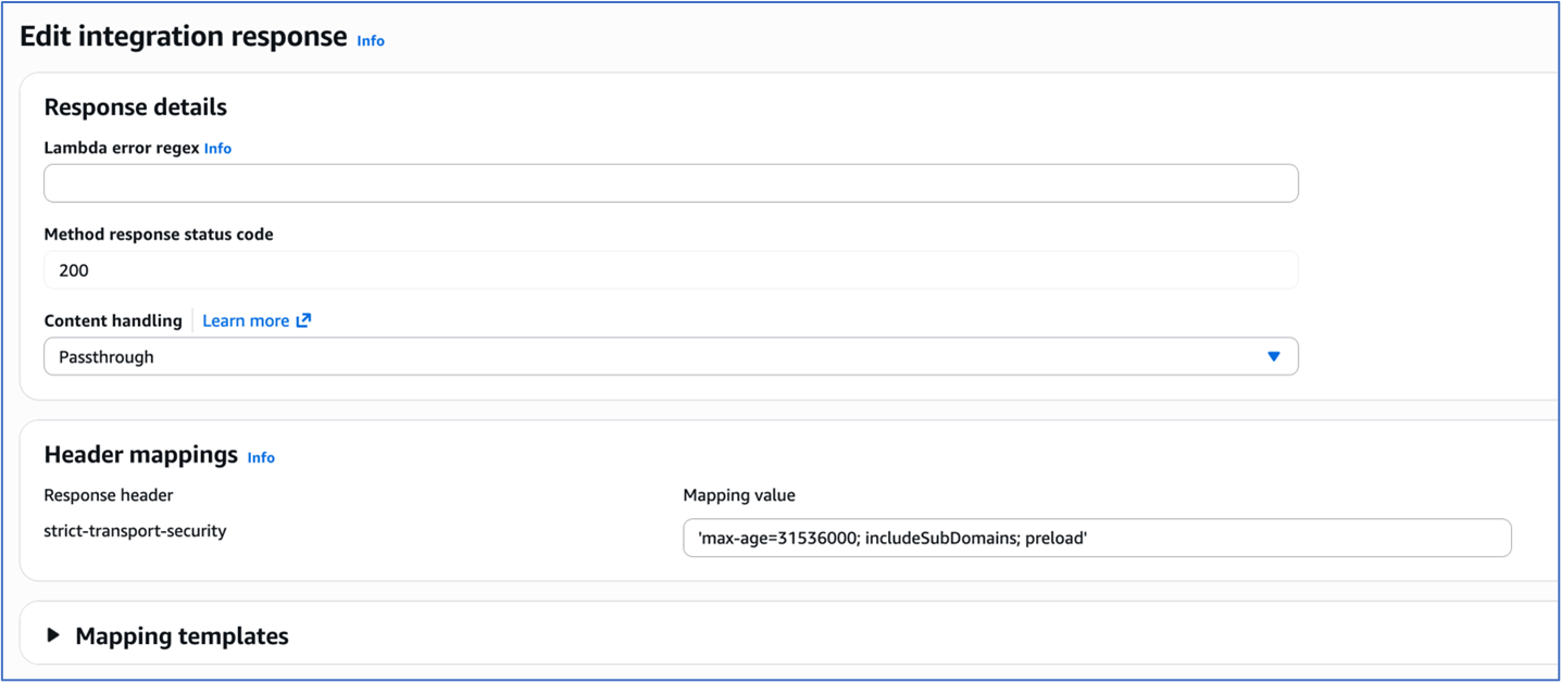 Figure 5: Integration response of the Rest Api