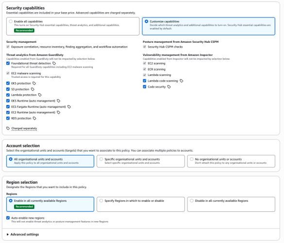 Figure 1- Security Hub centralized configuration
