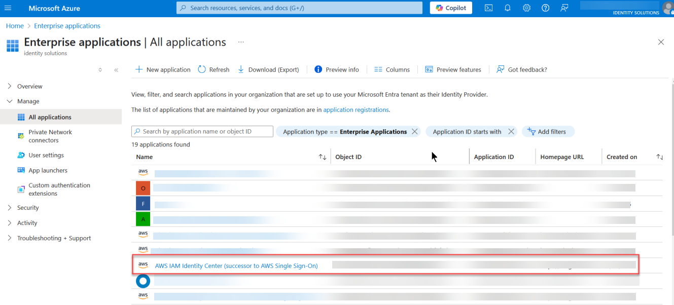 Figure 3 – An enterprise application created in Microsoft Entra ID