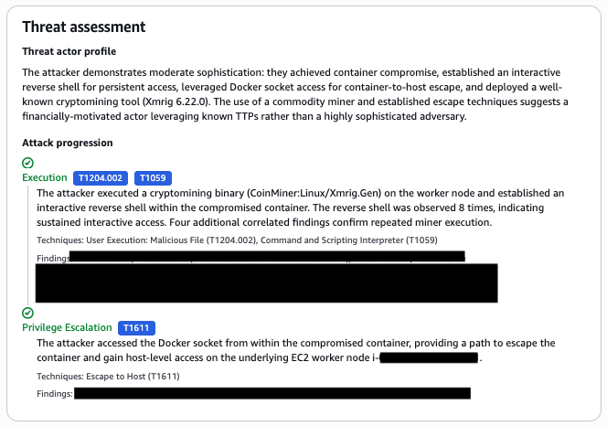 Figure 9: Threat assessment section