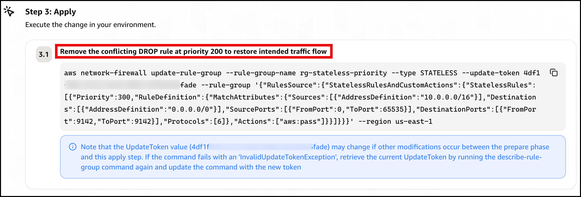 Figure 11: Scenario 2 – The mitigation plan
