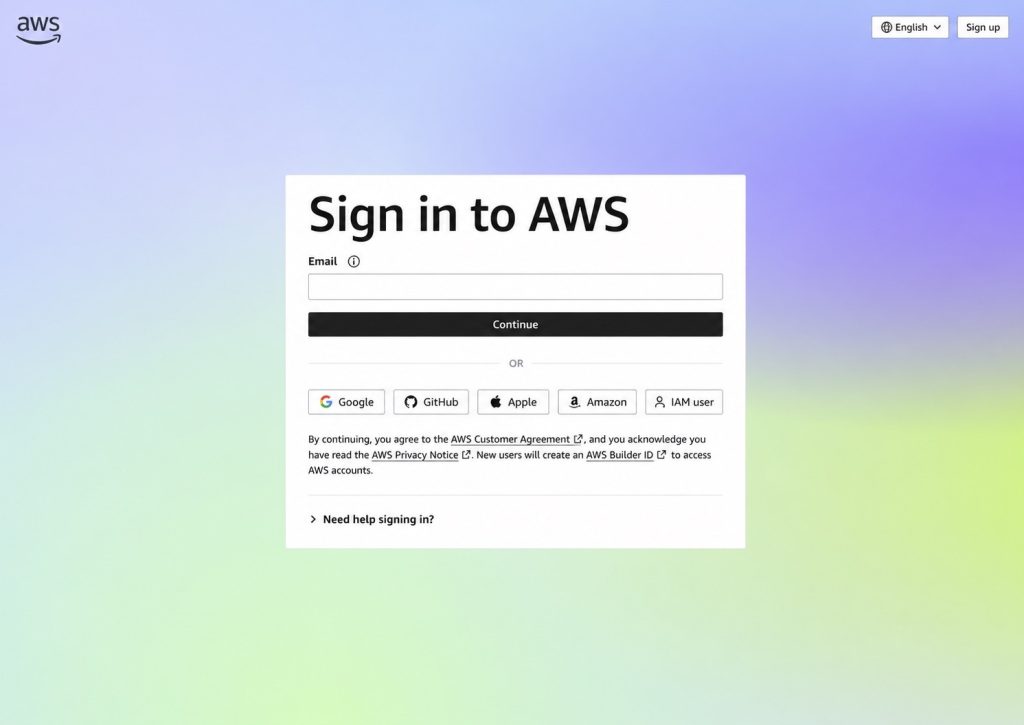 Figure 2: Redesigned AWS sign-in page