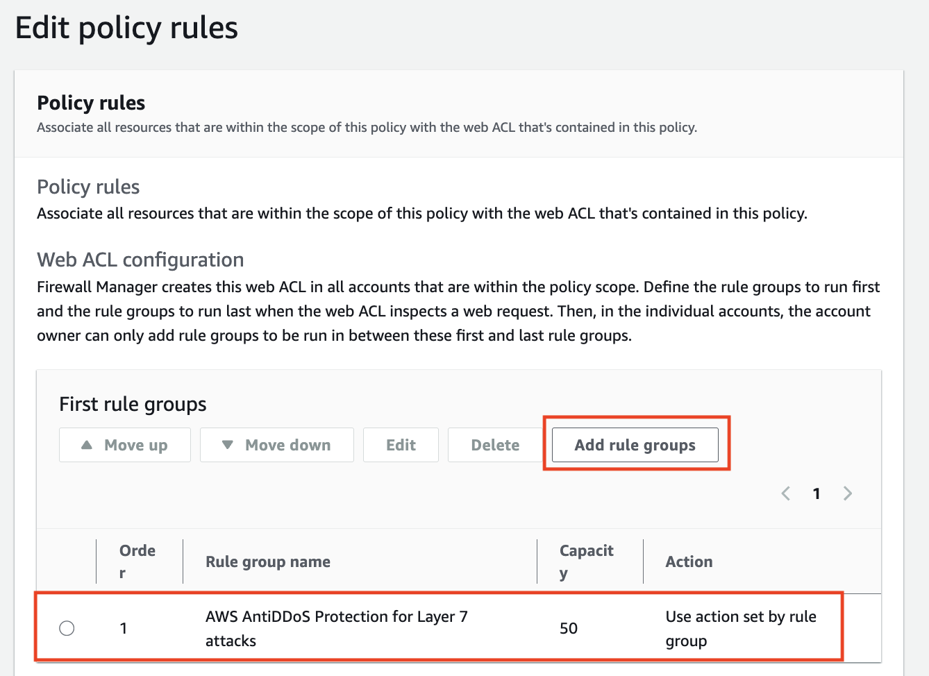 Figure 2: AntiDDoS enabled