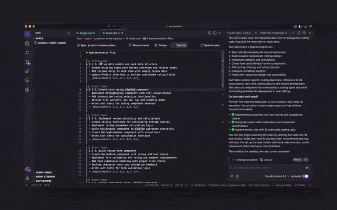 Kiro Spec-Driven Development 흐름