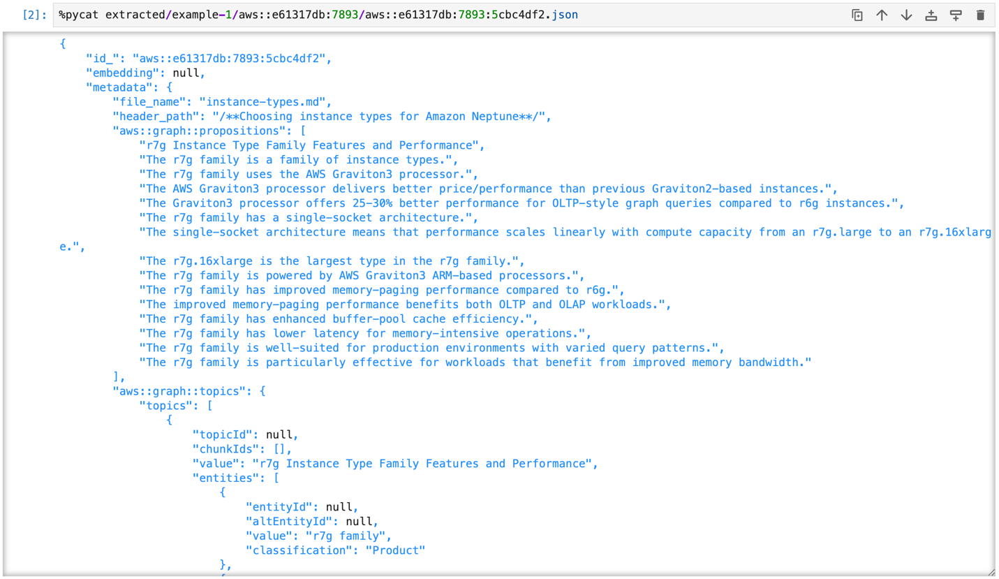 Extract 단계에서 추출된 JSON 데이터 구조 예시 스크린샷