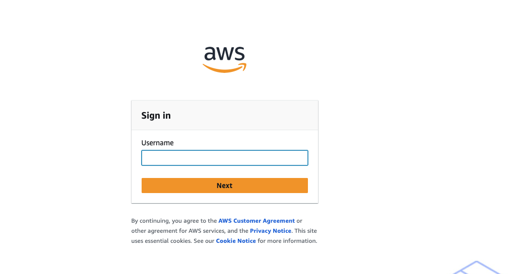 AWS IAM Identity Center 사용자 로그인 화면