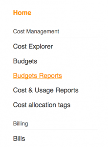 AWS Budgets Reports