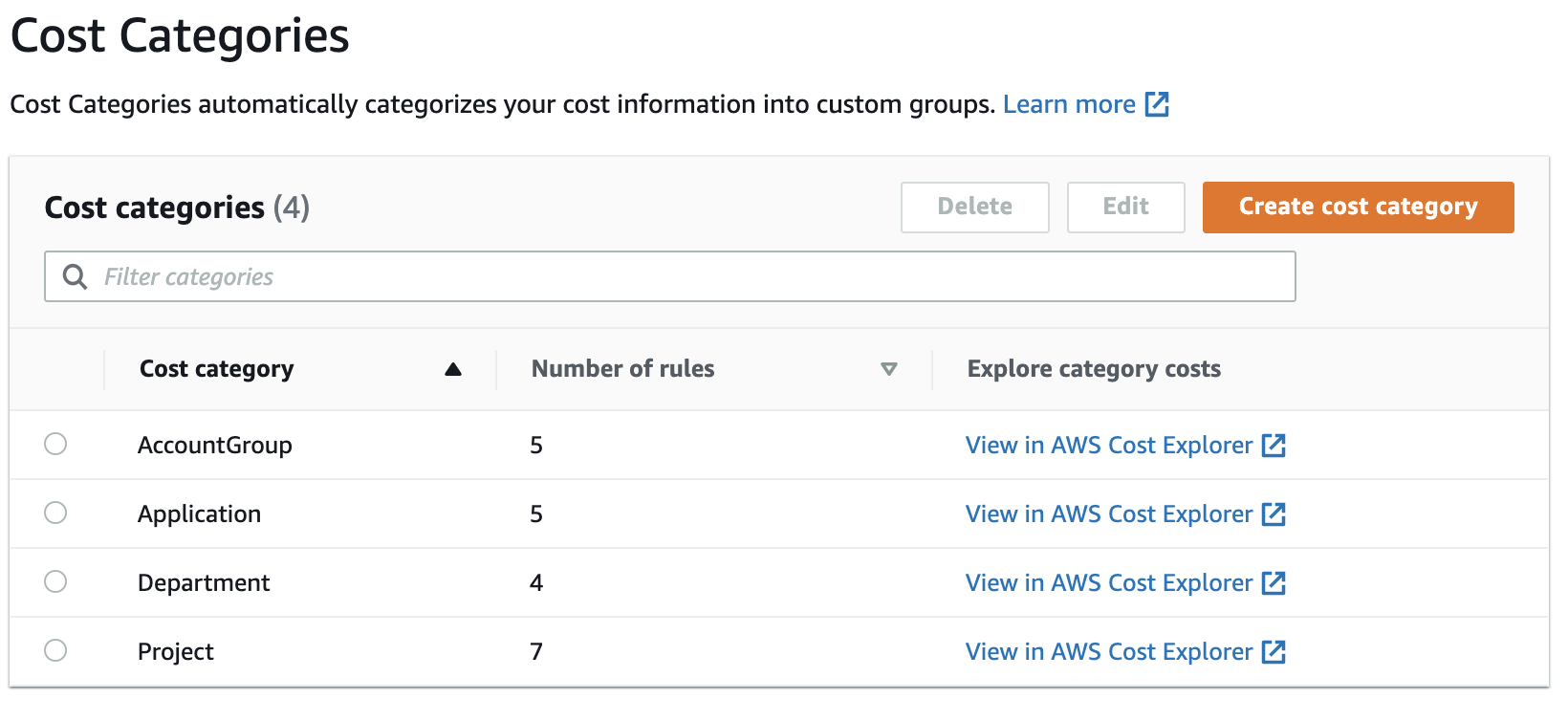 Organize Your Cost And Usage Data With Aws Cost Categories Aws Cost Management