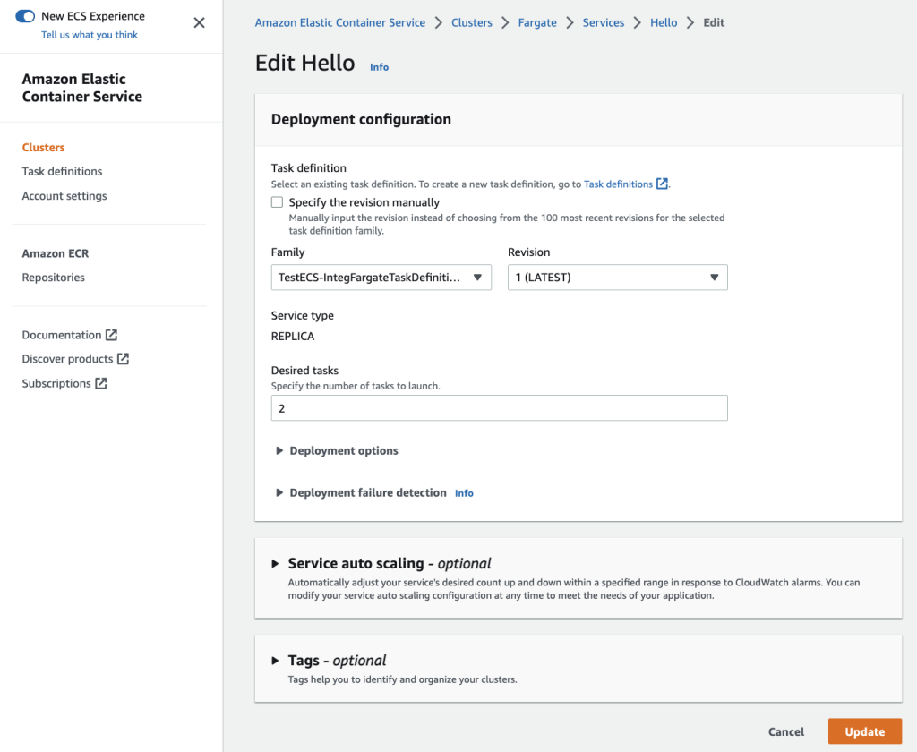 Redeploy your tasks and containers according to the revised task definition