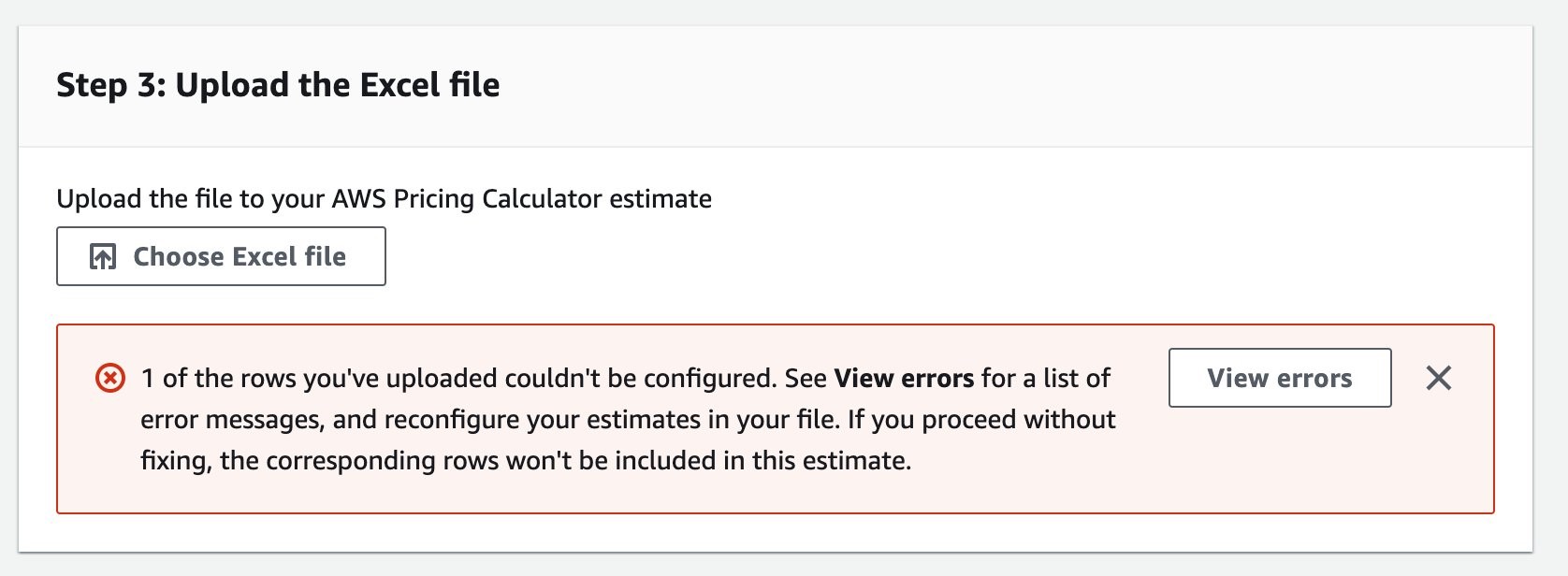 view errors in Excel file