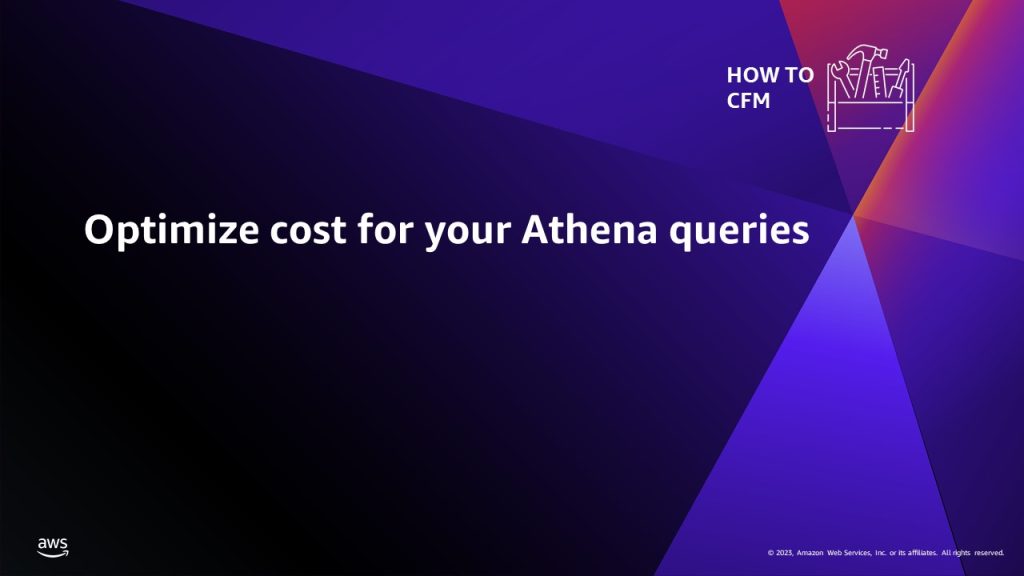 optimize athena query storage cost