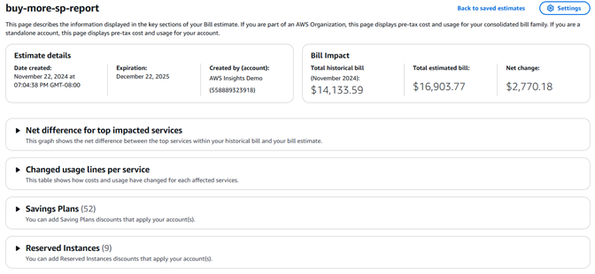 Figure 8. Sample screenshot of bill results page