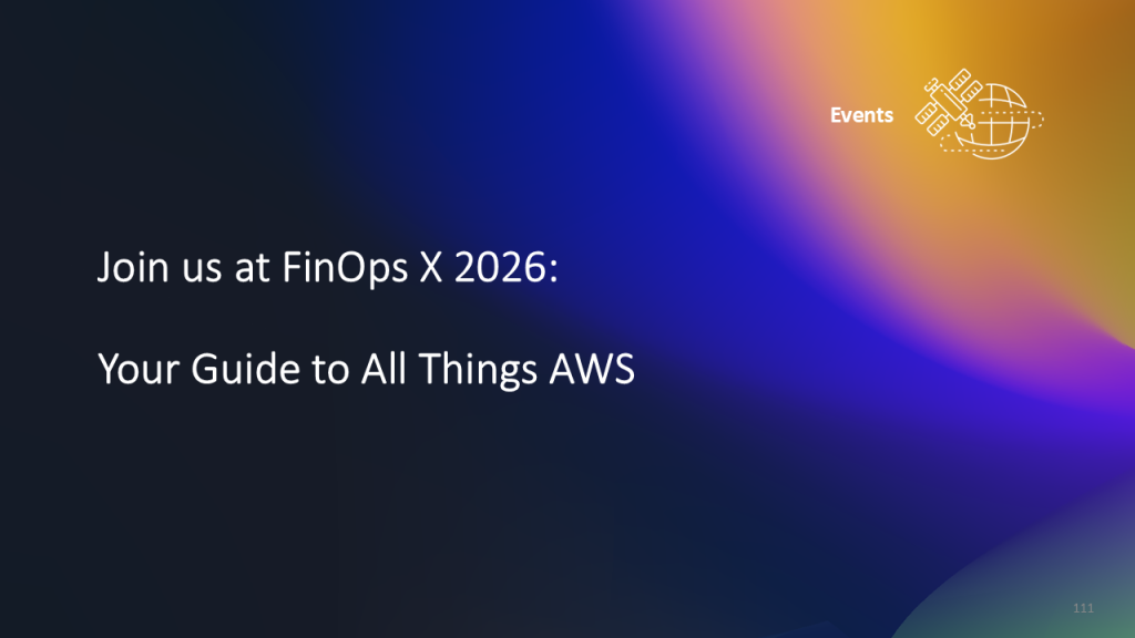 Join us at FinOps X 2026: your guide to all things AWS