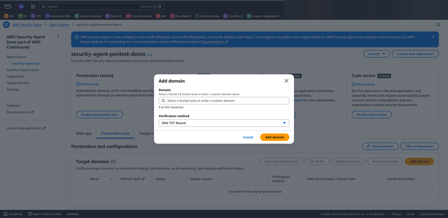 图 3:AWS 测试环境中添加 CloudFront 目标域名并选择 HTTP route(us-west-2)