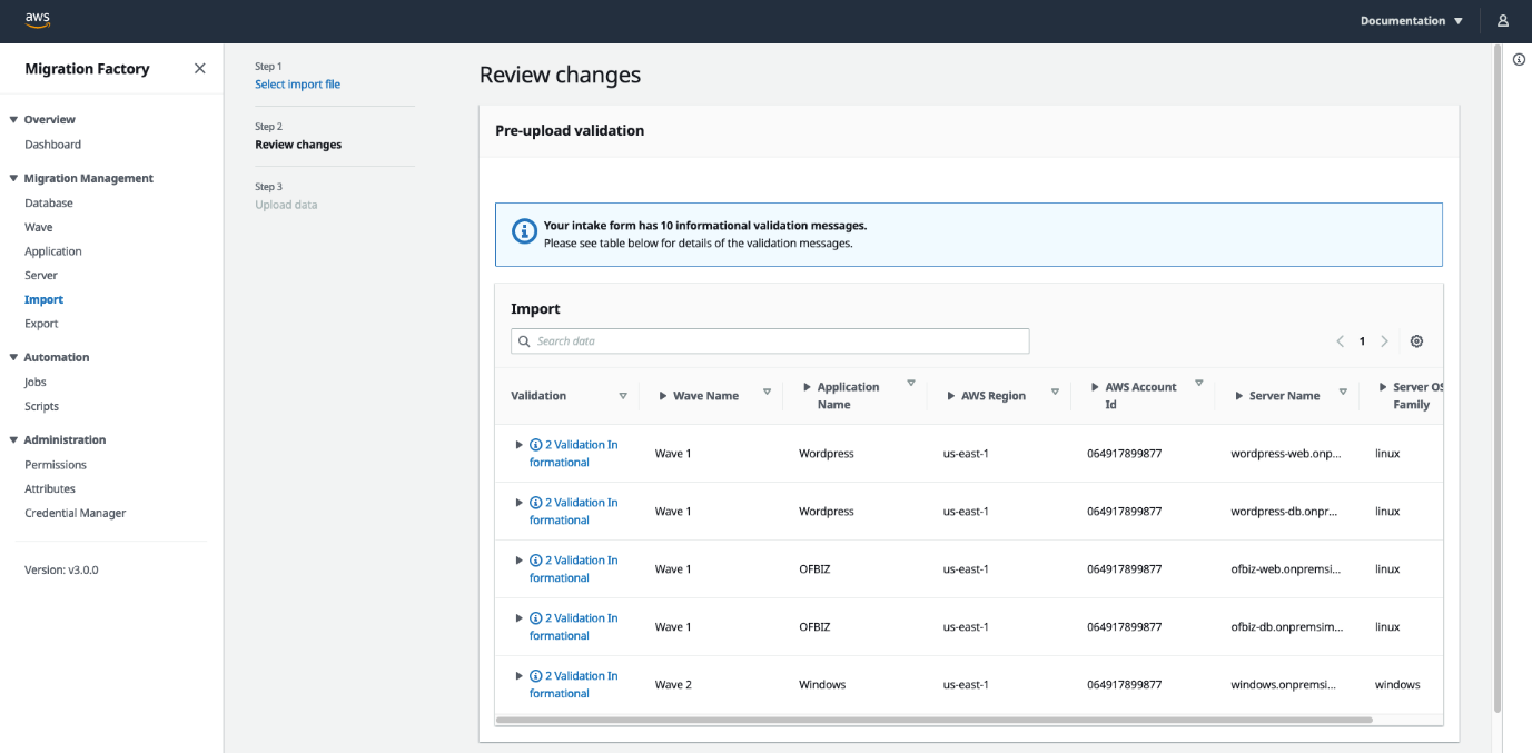 Import / export feature