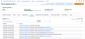 Recuperación del servicio en la consola de Amazon ECS