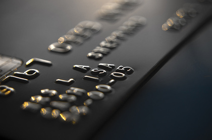 close up of credit card