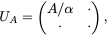 Block-encoding unitary with the matrix A in the upper left block