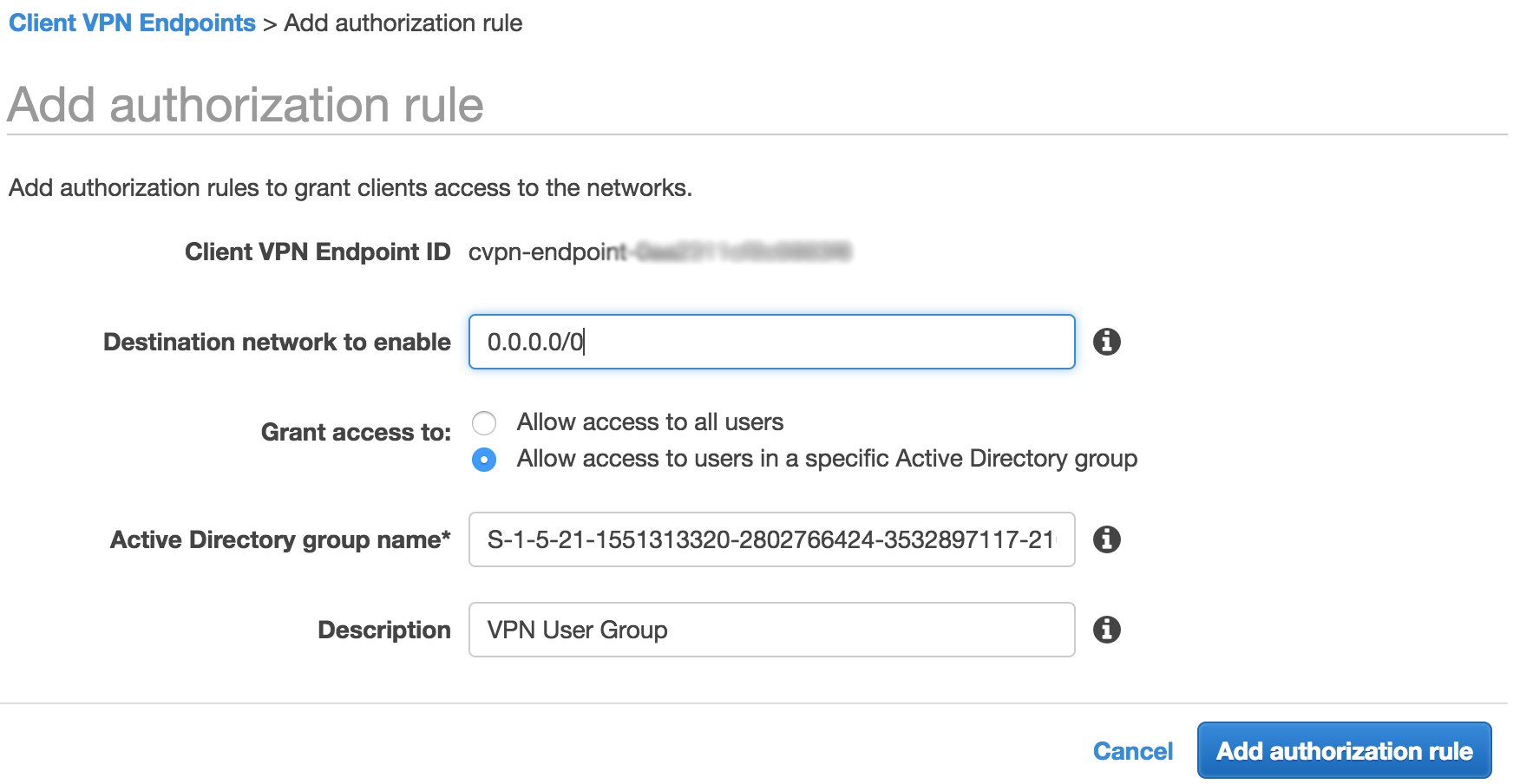 add access control rule for group of mac address