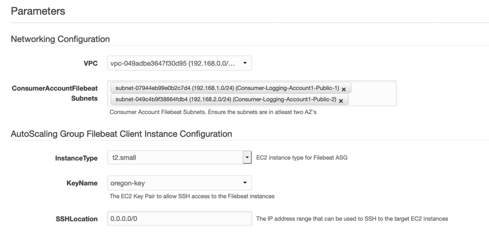 Networking, Autoscaling group filebeat client instance configurations