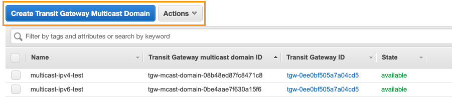 Create TGW multicast domain