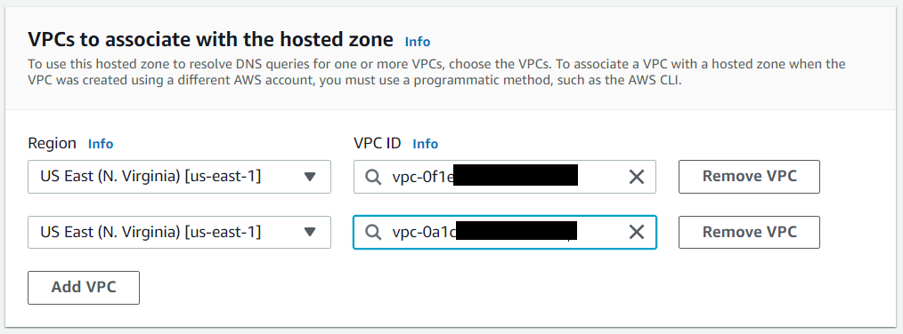 Associate spoke VPCs to Private Hosted Zone