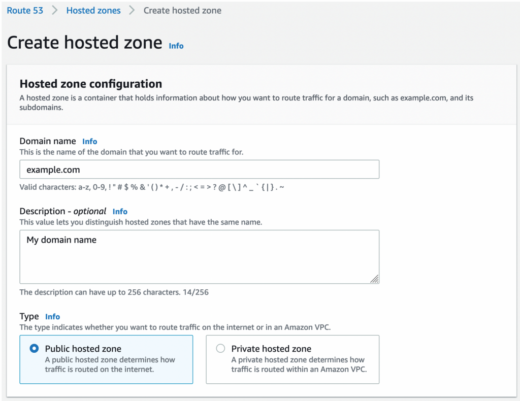 A snapshot from AWS console showing the options and Output section of Cloudformation page.