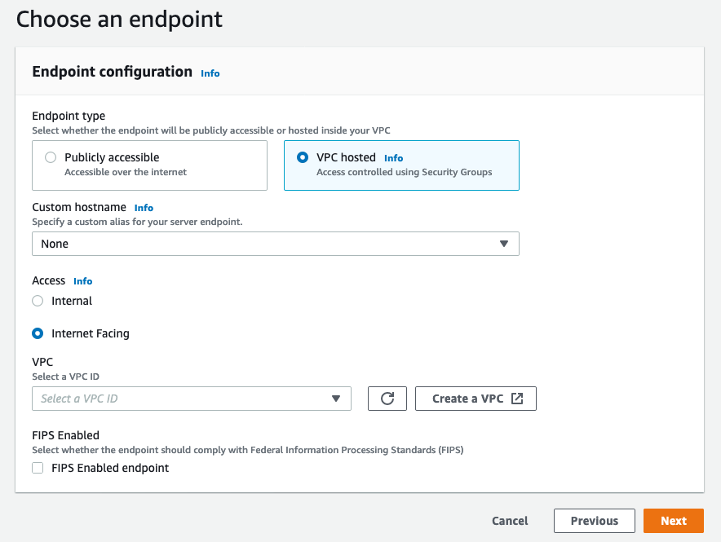 Endpoint configuration screenshot