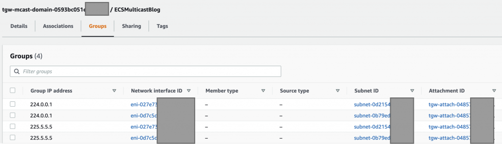 Transit Gateway Multicast Groups