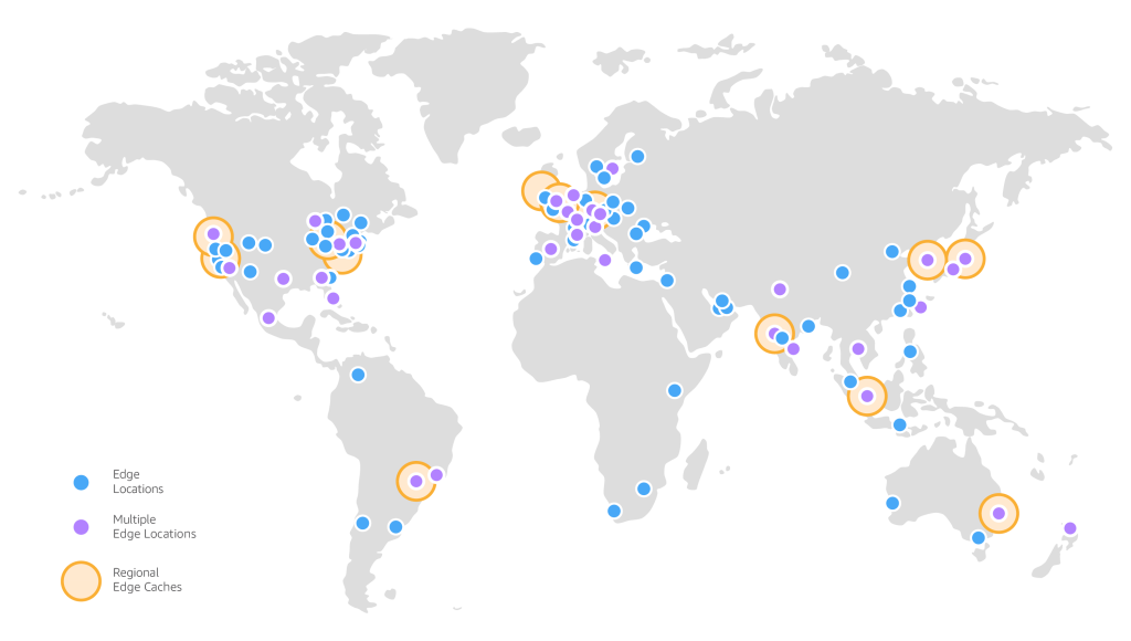 CloudFront Points of Presence footprint